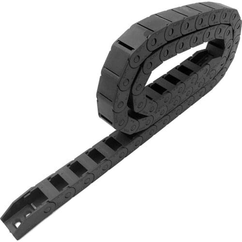 JFLO 10x15mm 1 Meter Drag Chain Wire Carrier Cable Transmission CNC Router Machine Tools Semi Closed Non Opening Free Shipping