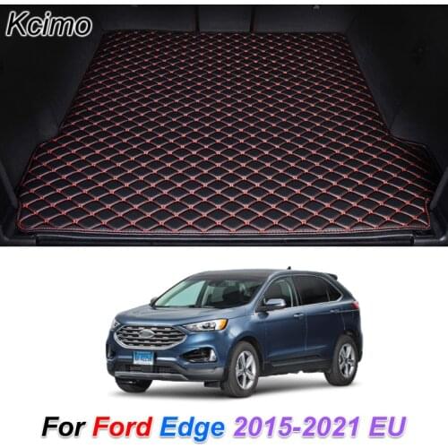 Leather Car Trunk Mat for Ford Edge 2015-2021 Cargo Liner Trunk Floor Pad Carpet Car Accessories