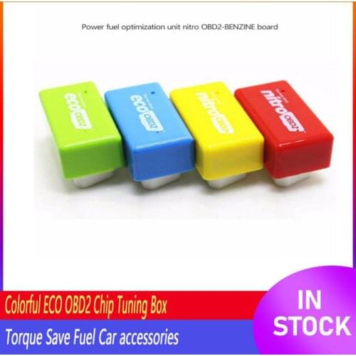 Colorful ECO OBD2 Chip Tuning Box ECO OBD2 Nitro OBD2 Original Plug Gasoline Diesel More Power Torque Save Fuel Car accessories