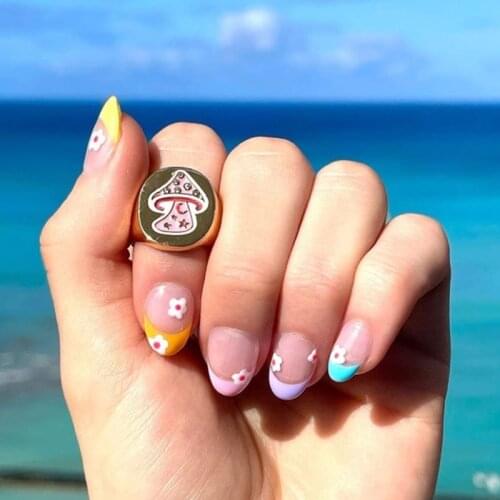 Creative Simple Colorful Double Layer Love Heart Ring Vintage Heart Rings For Women Girls Fashion Jewelry wedding rings