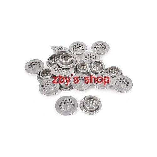 20pcs Cabinet 29mm 1.14" Round Stainless Steel Air Vent Hole Ventilation Louver