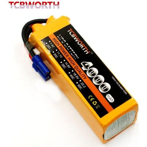 TCBWORTH Batteries 6S 22.2V 4000mAh 60C RC Airplane LiPo Battery For RC Helicopter Quadrotor Car Boat Drone Truck Batteries LiPo