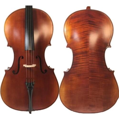 Master 4/4 Cello European tone wood maple back old spruce top very nice sound