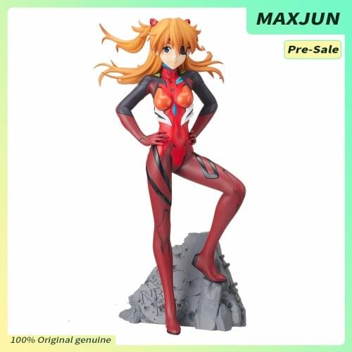 MAXJUN Pre-sale Genuine Anime EVA Figure Asuka Langley Soryu 23cm PVC Model Toys EVA Combat suit SEGA Action Figure