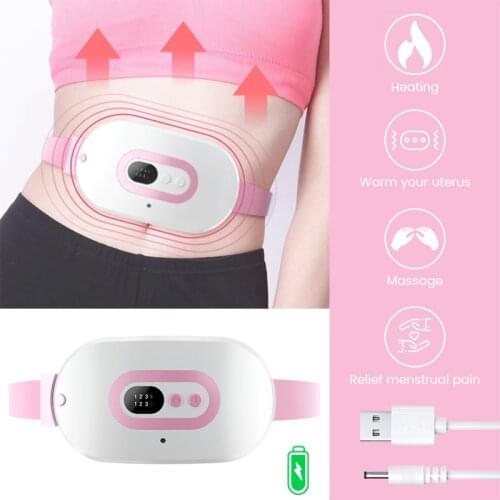 Menstrual Stomachache Waist Pain Massager Dysmenorrhea Health Device Warm Uterus Belt Recovery Acupoints 3D Vibrating Massager