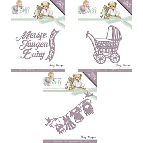 Piggy Craft metal cutting dies cut die mold Baby carriage clothes chain Scrapbook paper craft knife mould blade punch stencils