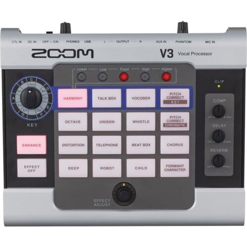 ZOOM V3 Multi-Effects Vocal Processor USB 2.0 audio interface reverb effect For Karaoke/Streaming/Recording/Collaborating Online