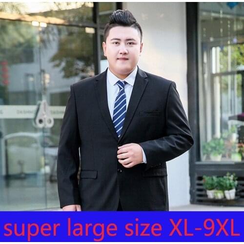 New Arrivla High Quality Fashion Extra Large Single Breasted Casual Jacket Suit Men Plus Size XL 2XL 3XL 4XL 5XL 6XL 7XL 8XL 9XL