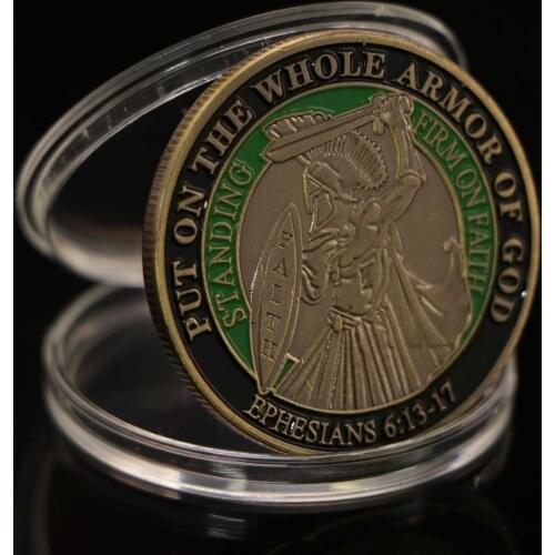 Put On The Whole Armor Of God Coin Souvenir Commemorative Coins Bronze Collection