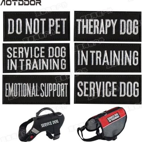Pet Service Dog In Training SECURITY PATCH BADGES Therapy Dog PET DO NOT EMOTIONAL SUPPORT Patches for DOG PET Harness Vest