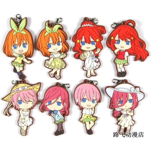 The Quintessential Quintuplets Anime keychain Rubber strap/mobile phone strap Keyring Number