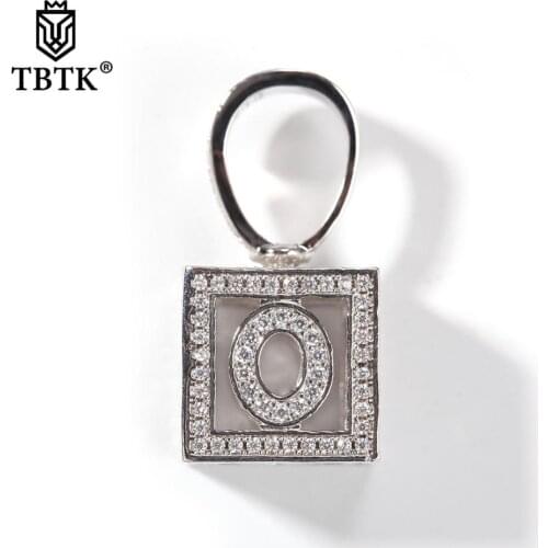 TBTK Initial Block Letter Necklaces & Pendant A-Z Gold color For Men Women Zircon Chain Hiphop Jewelry New Style