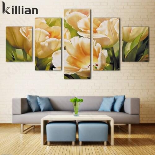 Duopin No Frame Lily Flower Art Picture Print Poster Modern Flower Living Room Bedroom Home Decoration Canvas Painting Wall Art