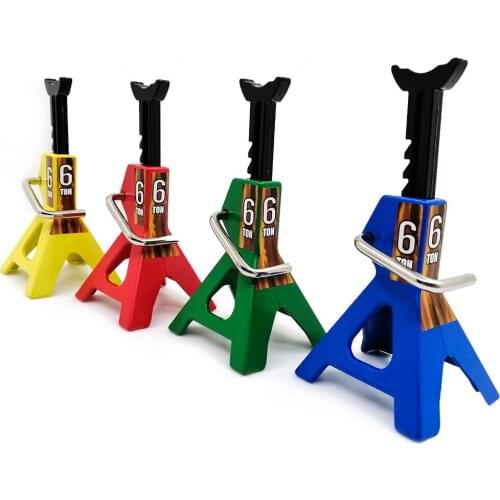 2PCS Metal Height Adjustable 3T 6T Jack Repair Stand for 1/10 RC Crawler Car Traxxas TRX4 TRX6 Axial SCX10 90046