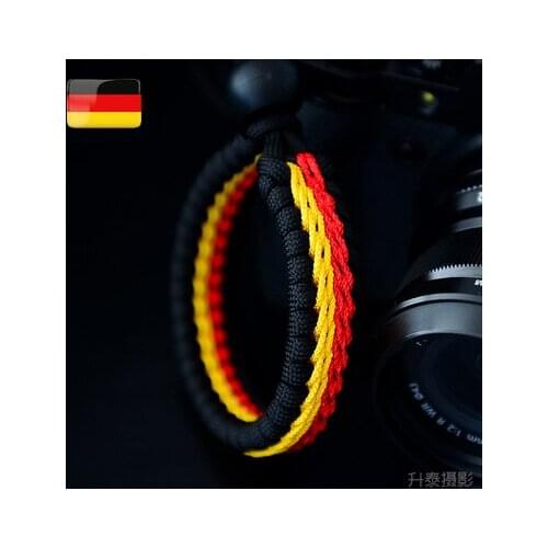 German flag Nylon rope Camera Wrist Strap Wrist Band for Mirrorless Digital Leica Canon Fujifilm Nikon Olympus Pentax Sony LUMIX