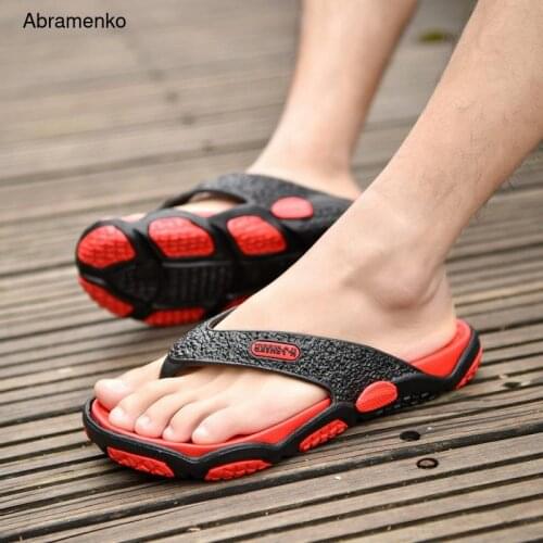 Men Slippers Summer Flip Flops Fashion Outdoor Breathable Beach Sandal Man Flip Flop Shoes Male Indoor Slipper For Boy Male Foot
