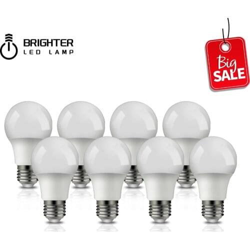 8pcs/lot LED Bulb A60 9W High Brightness E27 Lampada 220V-240V 3000K bombilla Lampada LED Spotlight Light Warm White