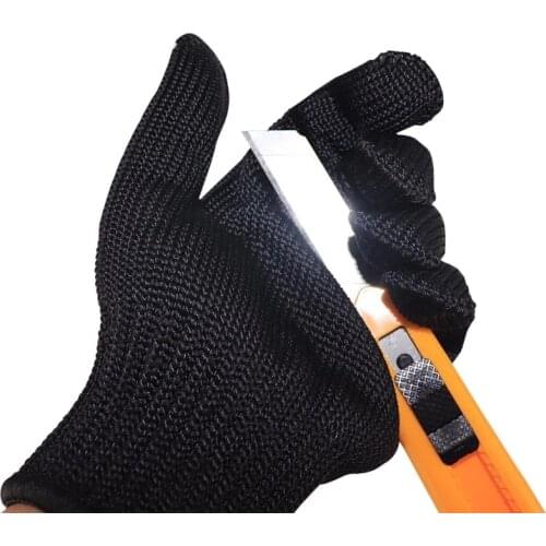 1 Pair Anti-cut Gloves Proof Protect Stainless Steel Wire Gloves Outdoor Camping Fishing Safety Emergency Gloves Work Gloves