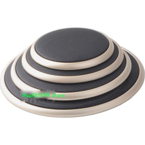 1pcs 19# 4/5/6.5/8/10 inch Gold ring Black mesh Car speaker grilles decorative