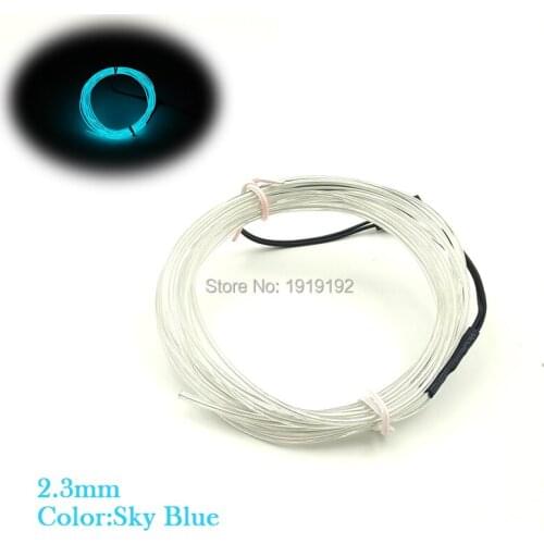 10 Colors Selected AC100-220V 2.3mm 15Meters EL wire rope tube House Festival Party decorations flexible neon LED glowing light