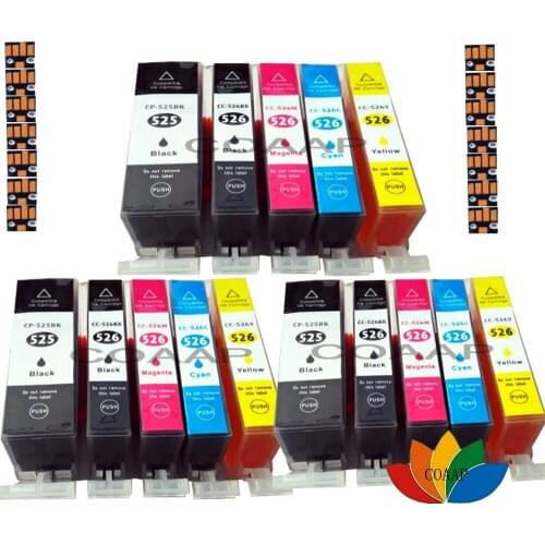 15 COMPATIBLE INKS PGI 525 CLI 526 for iP4850 iX6550 MG5150 MG5250 MG6150 MG8150 MX885 MG5350 MG6250 MG8250 iP4950 PRINTER