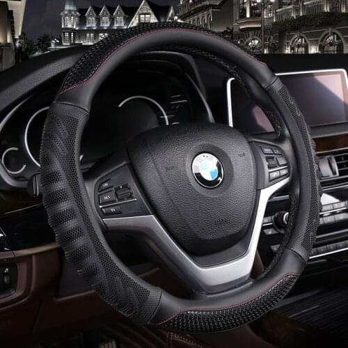 38CM PU Leather Car Steering Wheel Cover For BMW f30 f10 e46 x5 e70 x1 x3 e39 x5 x4 f11 all models Car-Styling