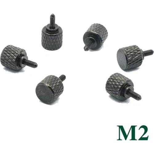 5/10/20Pcs M2*4.5 Thread Teeth Thumb Screws Instrument Toolless Adjustment Screw Black Zinc Plated