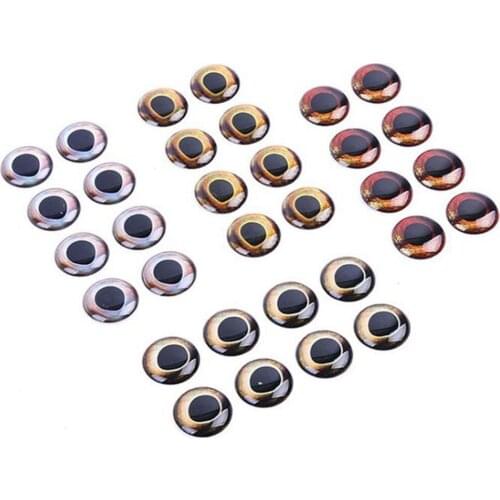 50%HOT 20 Pcs 7-15mm 4D Fly Fishing Lure Eyes Tying Jig Tackle Crafts Dolls Waterproof