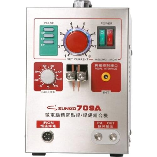 709A 18650 battery spot welder 2-in-1 LED pulse spot welder kit with soldering iron