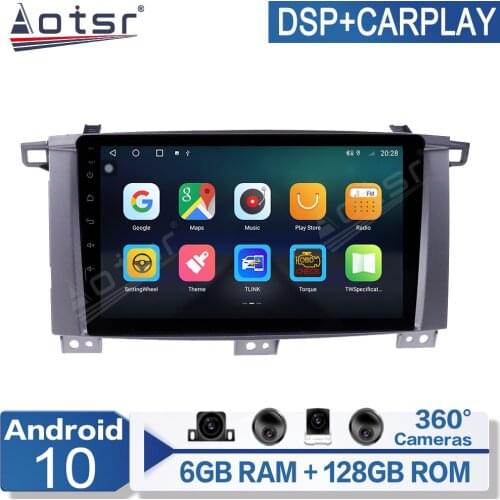 6+128G Android Radio Car Multimedia Video Player For Land Cruiser LC100 02-07 navigation GPS IPS screen PX6 No 2 Din AutoRadio