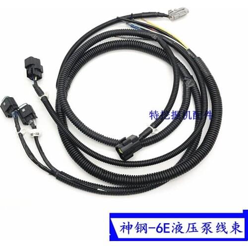 Free Shipping Excavator Kobelco 200-6E hydraulic pump wire harness sk210/230/250-6e large pump main line plug accessories