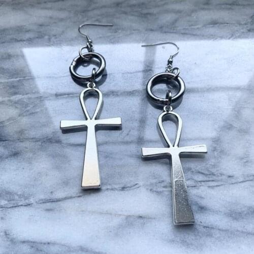 Ankh Bondage Earrings Fashion Goth Witch Jewelry Women Gift 2020 New Delicate And Beautiful Crescent Wholesale Statement
