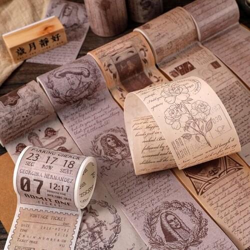 DIY paper tape text material sticker European and American retro style English alphabet hand account decoration