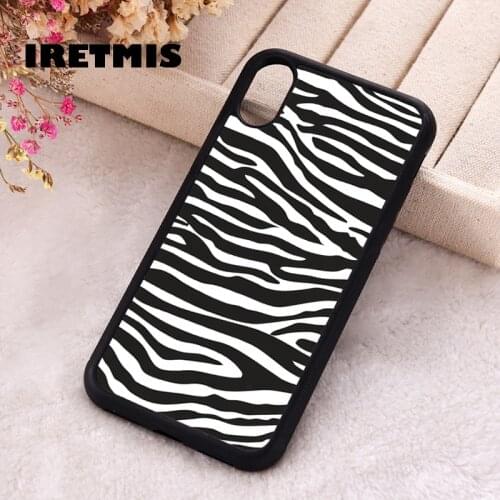 Iretmis 5 5S SE 2020 phone cover cases for iphone 6 6S 7 8 Plus X Xs XR 11 12 MINI Pro Max Soft Silicone TPU Zebra Stripe