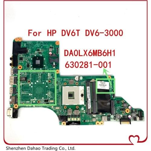 DA0LX6MB6H1 DA0LX6MB6D0 630281-001 For HP DV6T DV6-3000 Laptop motherboard With HM55 DDR3 100% Fully Tested
