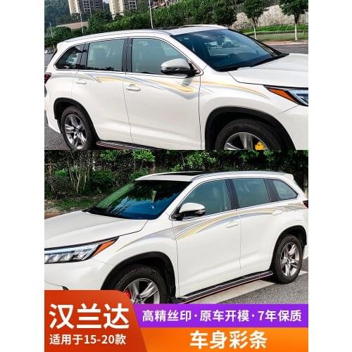 FOR Toyota Highlander 2015-2020 Car Sticker Fashion Customized Highlander Modified Decal on Both Sides of the Body