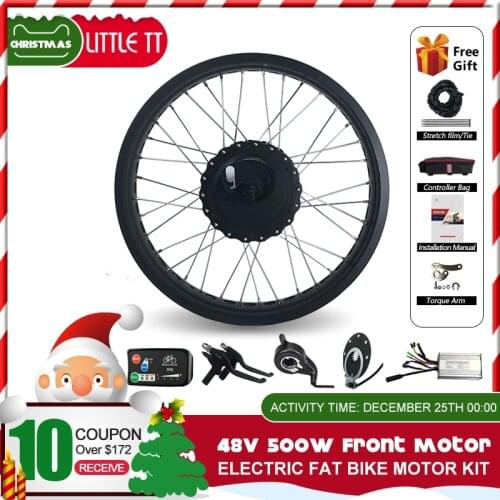 Electric Fat tire bicycle kit Motor Wheel 48V 500W Front Hub Motor wheel 20'' 26'' 4.0 Tyre Snow Bike Conversion Kit