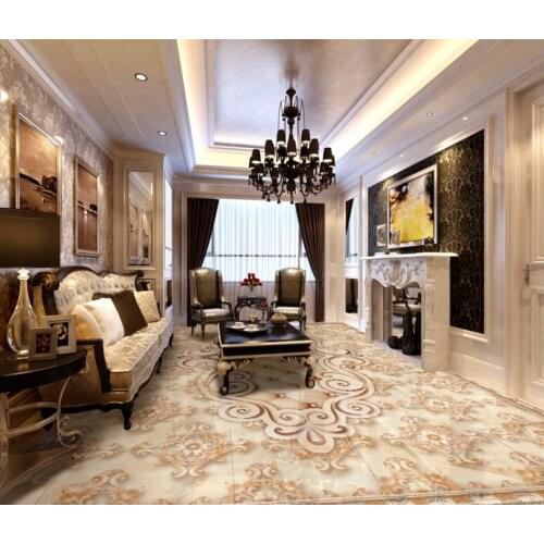 European luxury marble pattern parquet floor Bedroom 3D Floor papel de parede 3d wallpaper