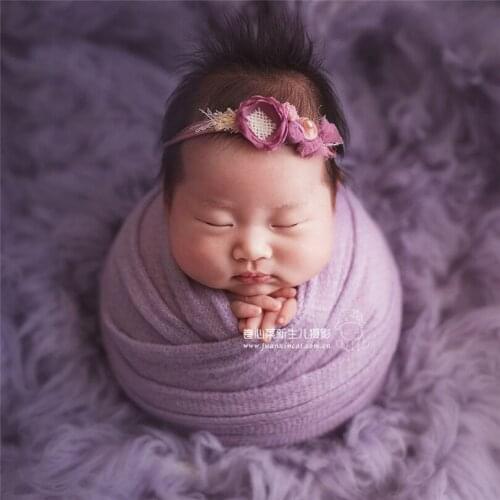 Newborn Photography Jersey stretch wrap Baby girl Stretch knit wrap Photo props Sofr swaddle Sack Layer