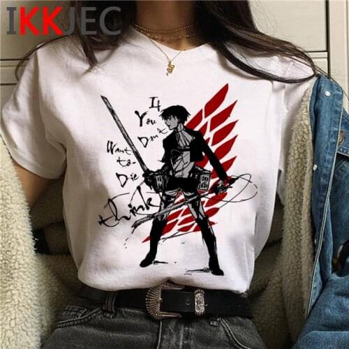 Attack on Titan Shingeki No Kyojin t-shirt male graphic tees couple japanese top tees t-shirt harajuku kawaii streetwear