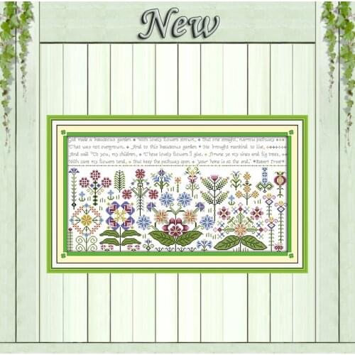 Tapestry cartoon flower diy painting Counted Printed on canvas DMC 11CT 14CT Chinese Cross Stitch kits Needlework Sets embroider