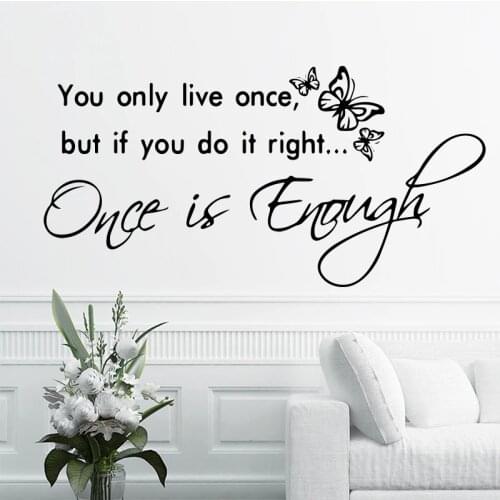 Art Sentence Wall Sticker Vinyl Decorative Wall Decals Citation Stickers Pvc Home Decor For Living Room Bedroom Decoration Mural