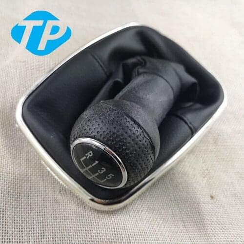 KN0006 5 Speed Gear Shift Knob Lever Shifter Gaitor Boot PU Leather For Volkswagen VW 2003-2008 Golf 4 IV MK4 GTI R32 Jetta
