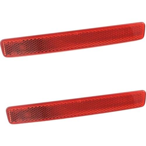 Red Lens Rear Bumper Reflector Assembly Replacement for T5 2004-2011 7E0945105 7E0945106