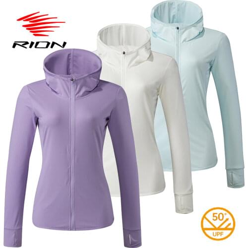 RION Women Jacket Sunscreen Coat UPF 50+ Hiking Jackets Unti-UV Breathable Female Outdoors Protective Wear High Quality Cycling