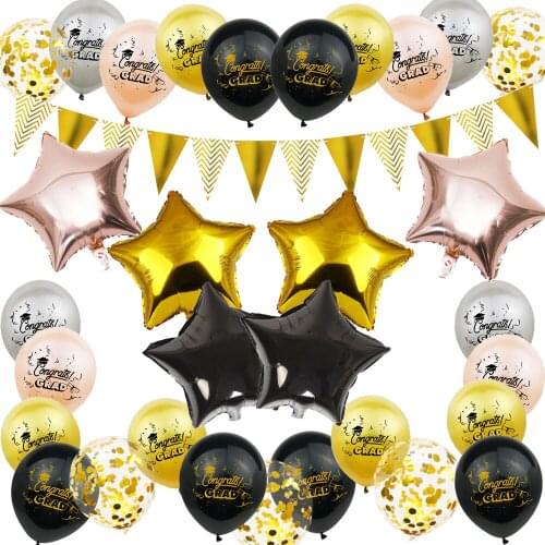 Graduation Banner Latex Air Ball Party Decorations Foil Doctor Owl Balloons School Cartoon Foil Balloon Congratulation Graduatio