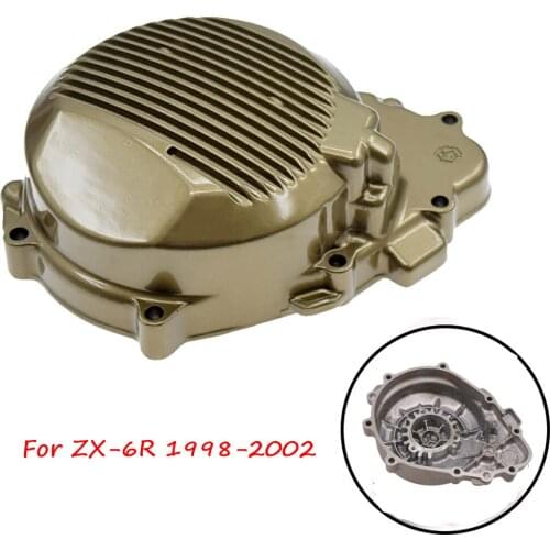Motorcycle Left Side Cover Aluminum Engine Stator Crank case Cover Guard Generator Protector For Kawasaki ZX6R ZX-6R 1998-2002