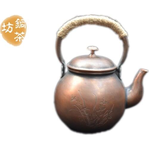 Copper Kettle Antique Plum Blossom Whistling Kettle 1L Blossom Japan Style Water Kettles