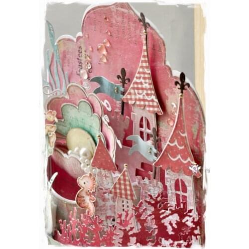 Castle house decoration Metal Cutting Dies Stencils DIY Scrapbooking Paper/photo Cards Embossing Dies
