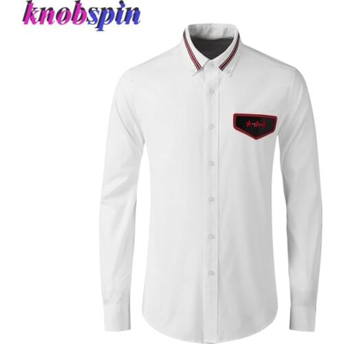 Plus size M-4XL Mens shirt Long sleeve Slim Chemise homme Brand quality 100% Pure Cotton Shirts men Casual business male Camisa